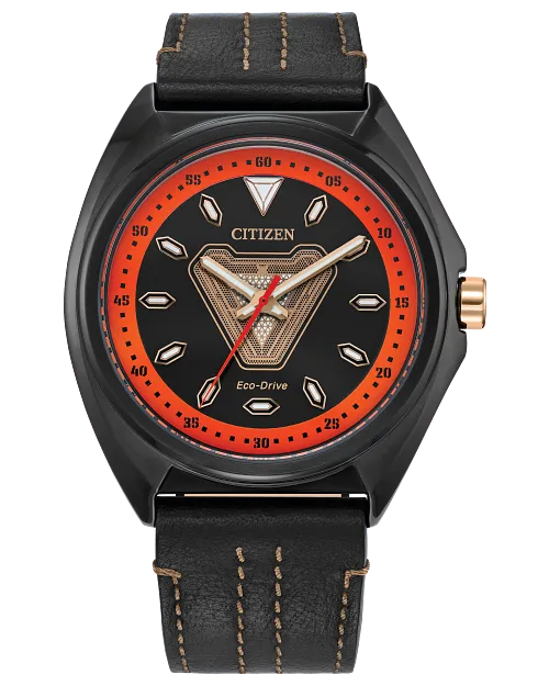 Tony Stark '63 Black Dial Leather Strap AW2075-05W | CITIZEN Tony Stark '63 Black Dial Leather Strap AW2075-05W | CITIZEN